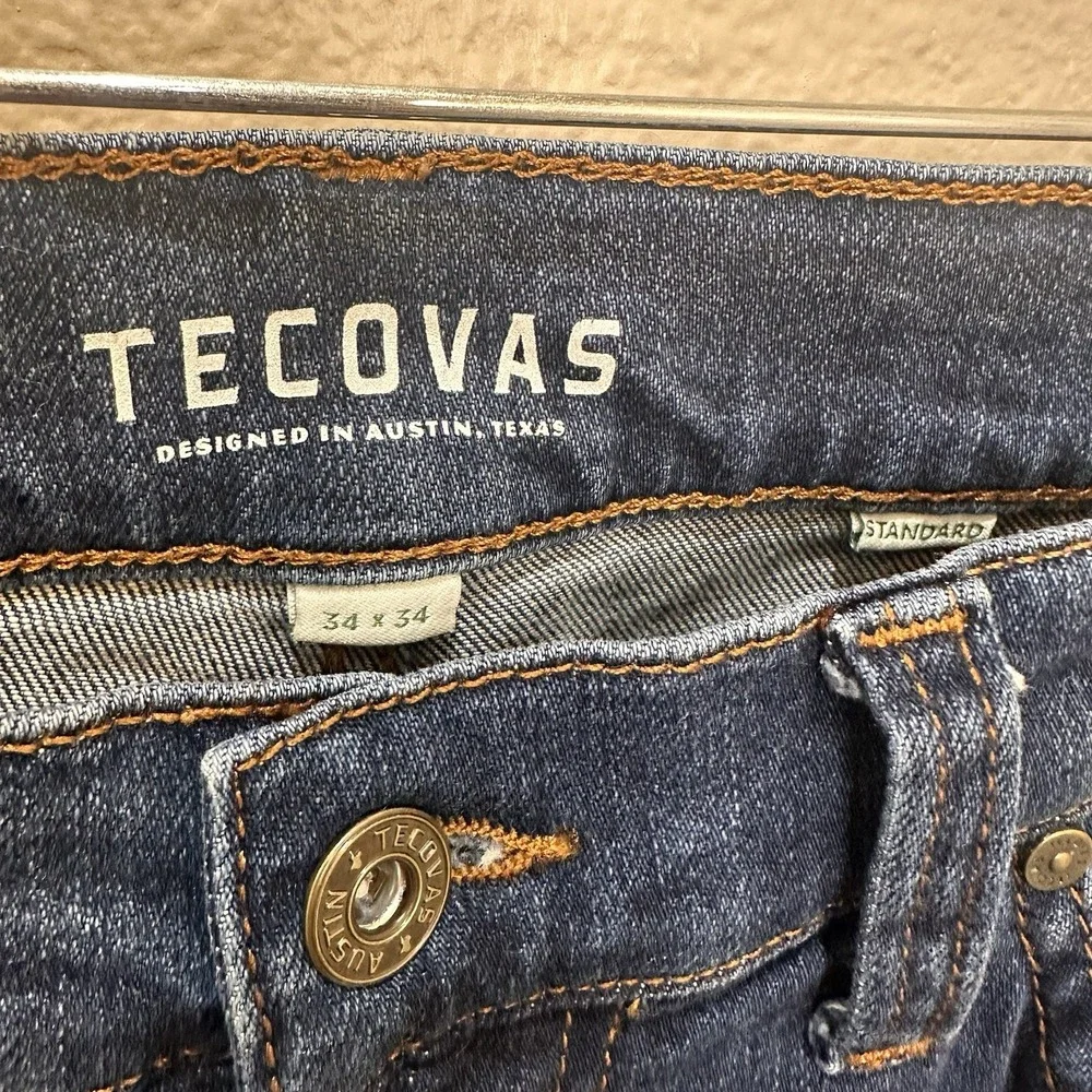 Tecovas Premium Standard Jean Mens 34x34 Dark Wash Straight Leg Denim Western